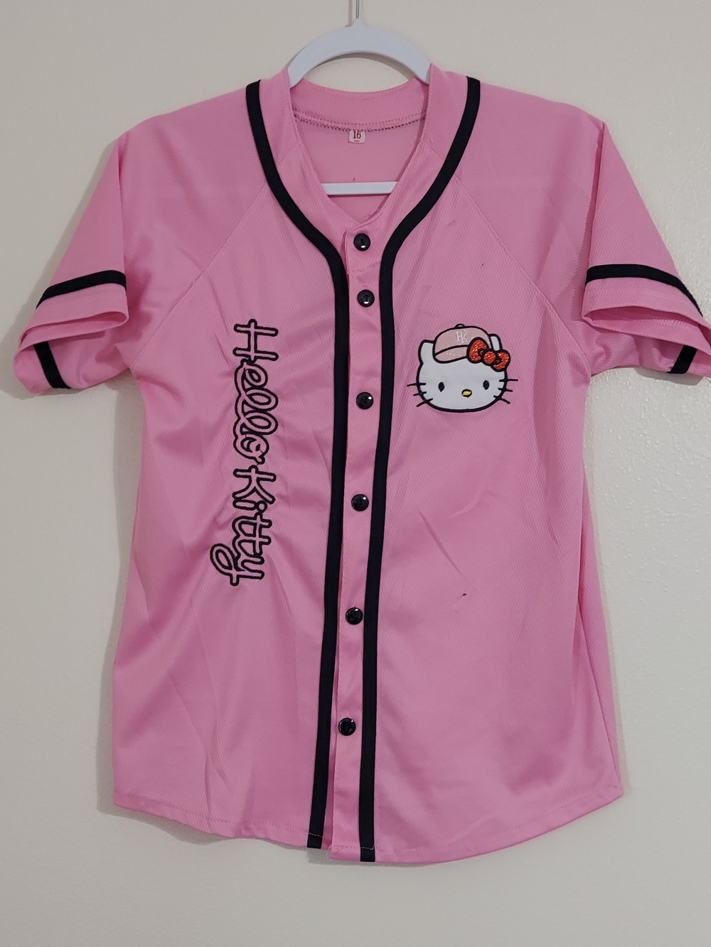 Hello Kitty Girls' Pink Baseball Jersey